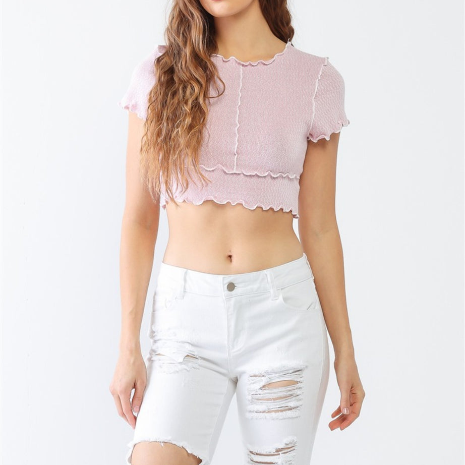 LITZ LA Distressed Bermuda Denim Shorts