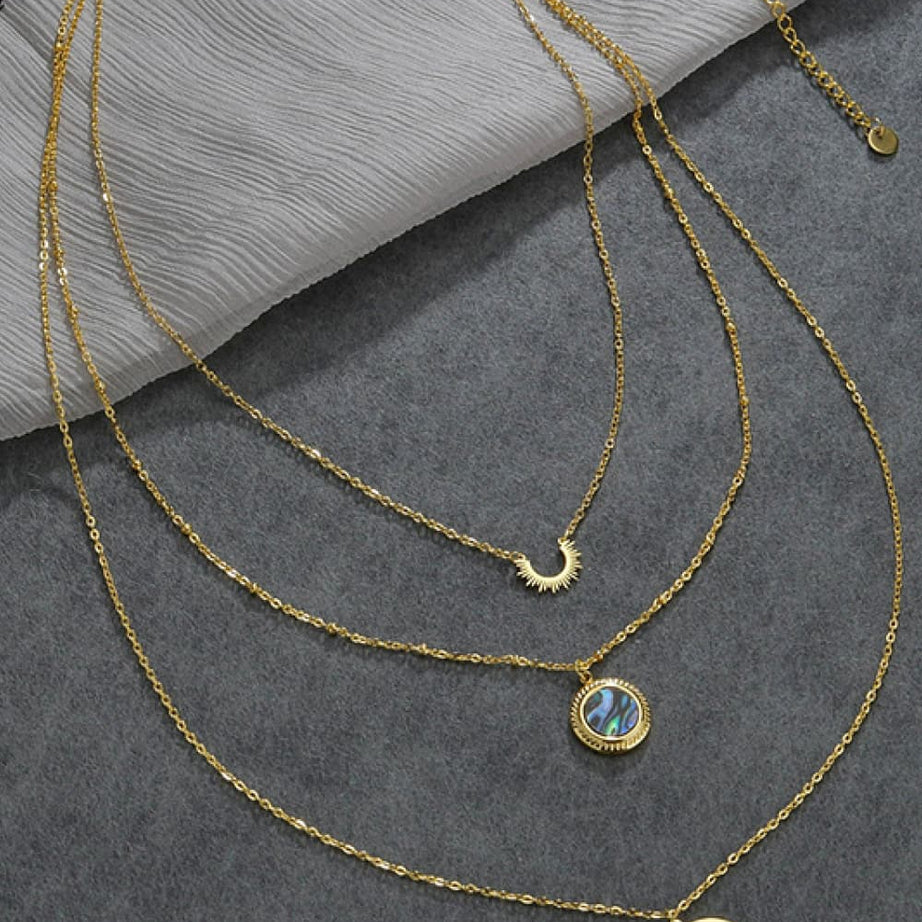 Triple-Layered Stainless Steel Necklace