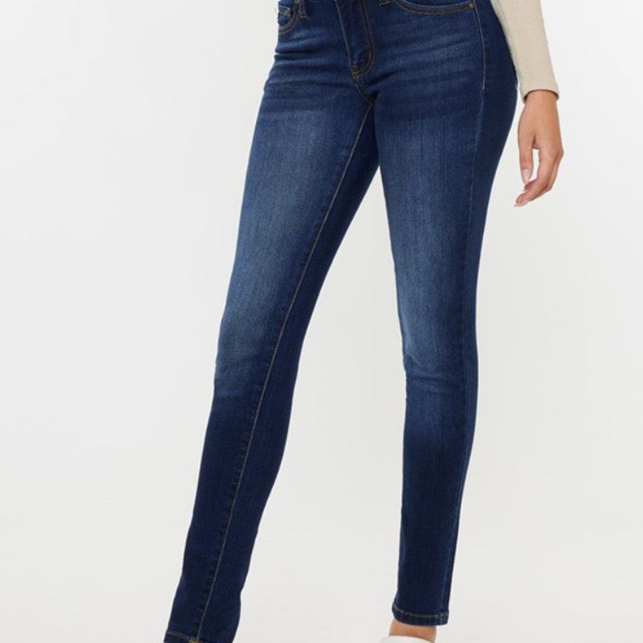 Kancan Mid Rise Gradient Skinny Jeans