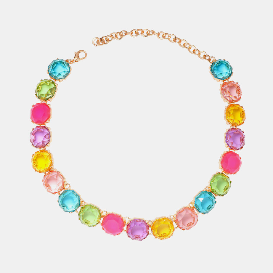 Zinc Alloy Resin Necklace