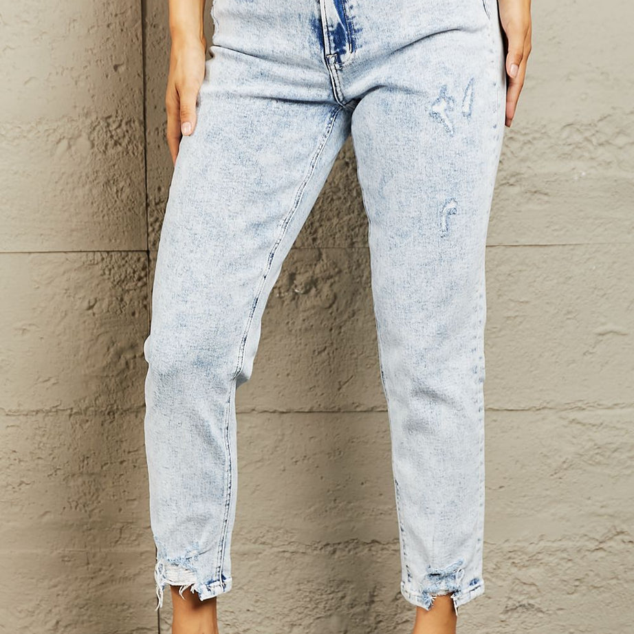 BAYEAS High Waisted Acid Wash Skinny Jeans