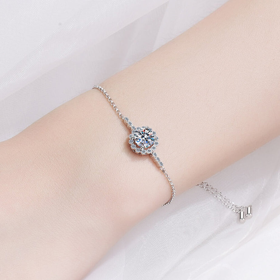 1 Carat Moissanite Chain Bracelet