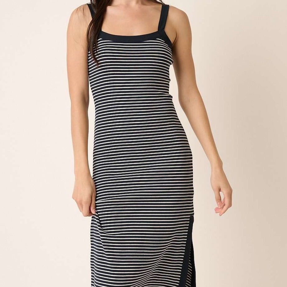 Mittoshop Contrast Striped Midi Cami Dress