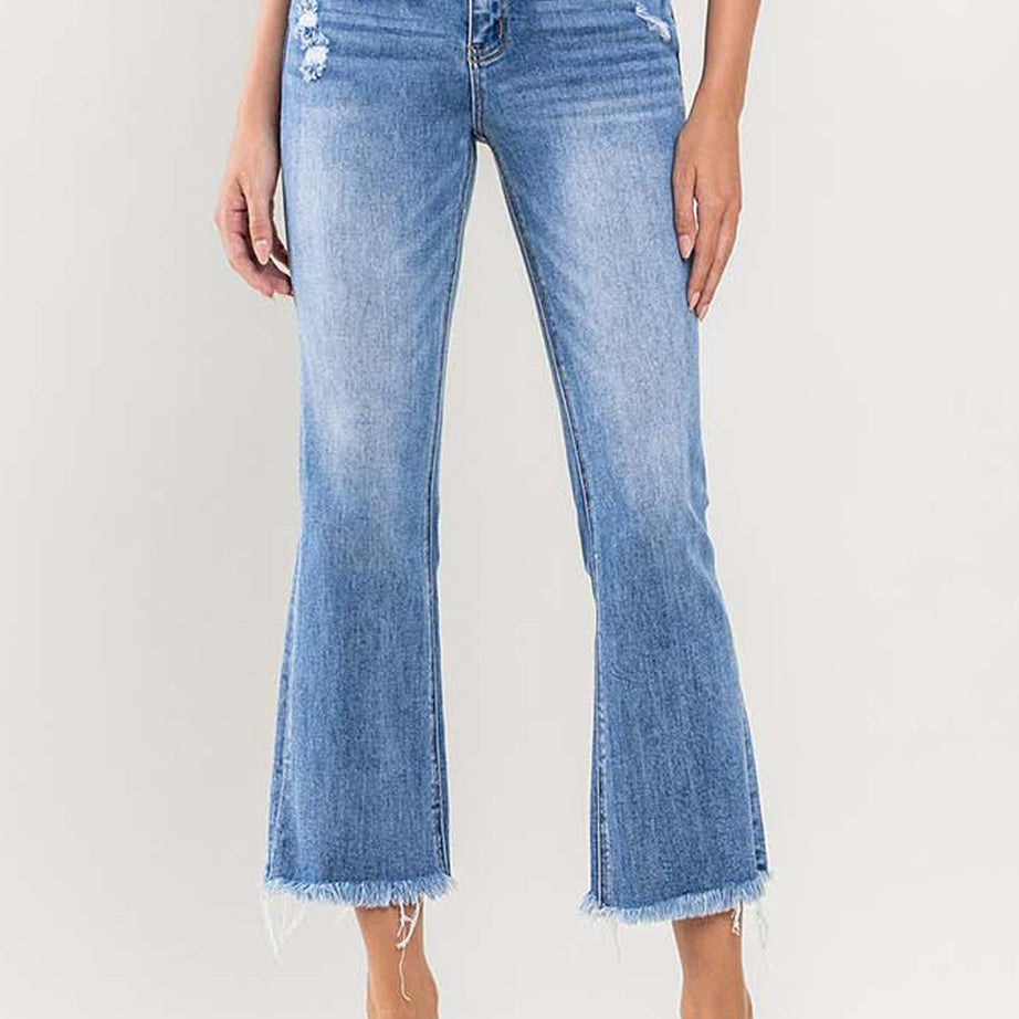 Vervet by Flying Monkey Full Size High Rise Cropped Flare Jeans