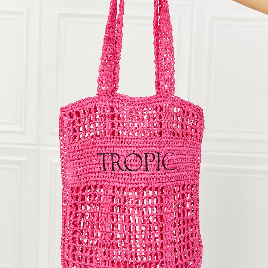 Fame Tropic Babe Staw Tote Bag