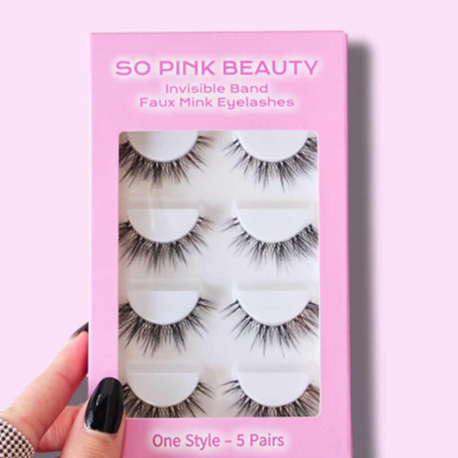 SO PINK BEAUTY Faux Mink Eyelashes 5 Pairs