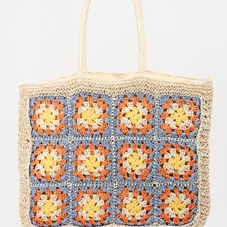 Fame Flower Braided Tote Bag