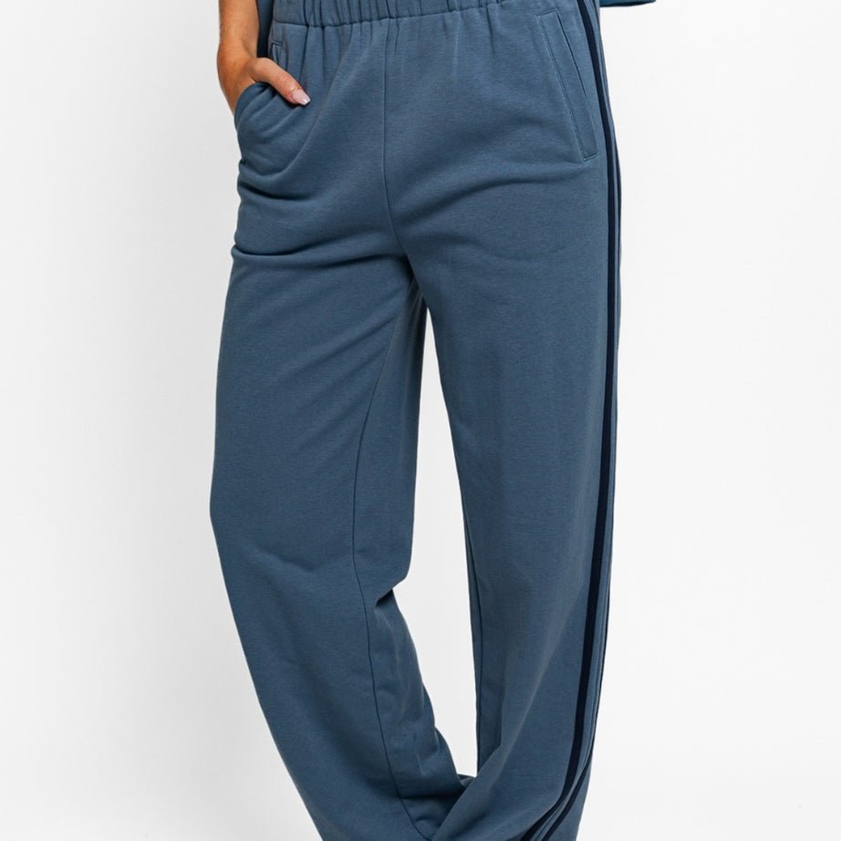 Le Lis High Waisted Side Stripes Straight Track Sweatpants