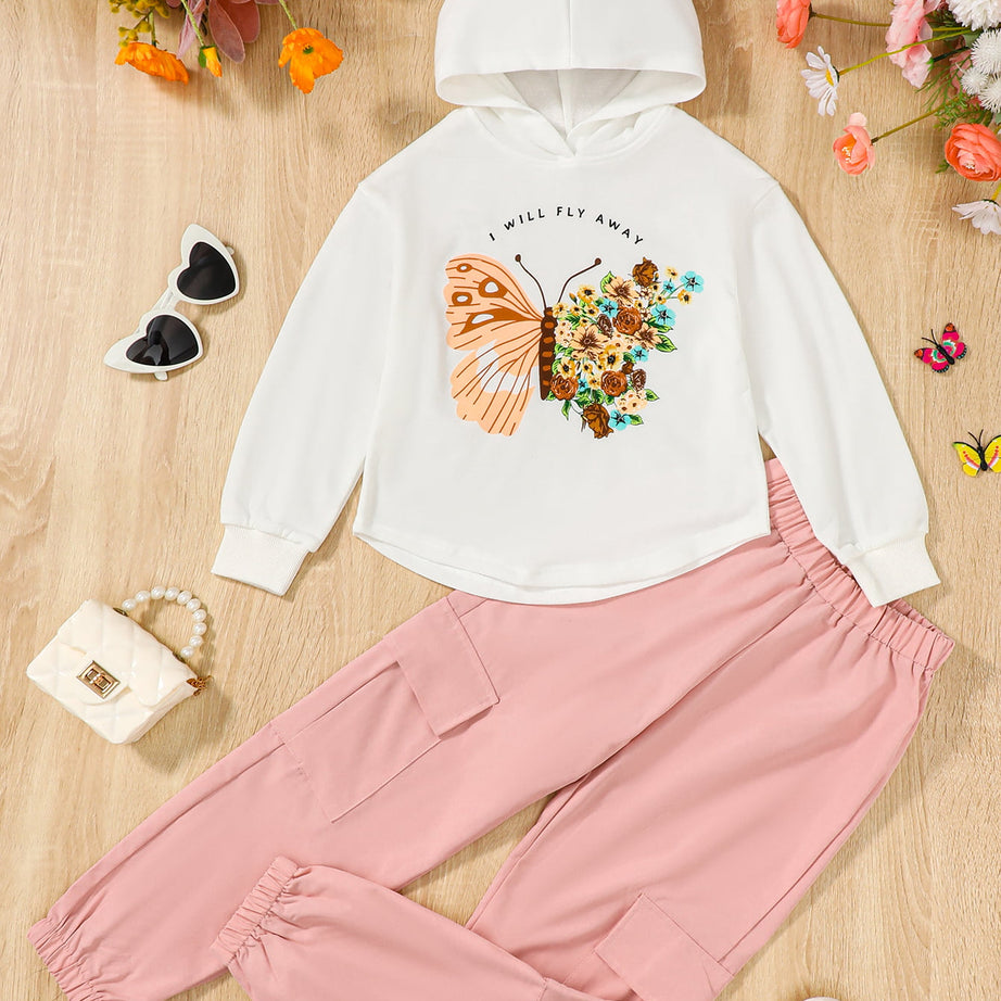 I WILL FLY AWAY Graphic Hoodie and Joggers Set