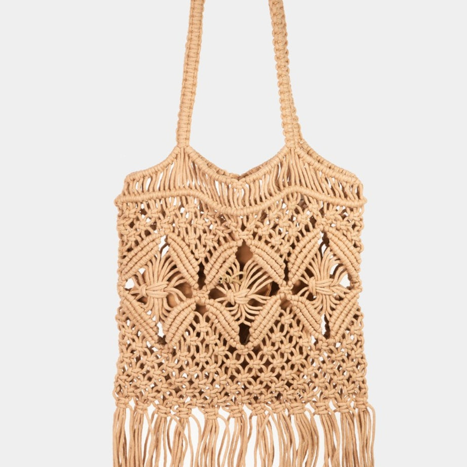 Fame Woven Handbag with Tassel