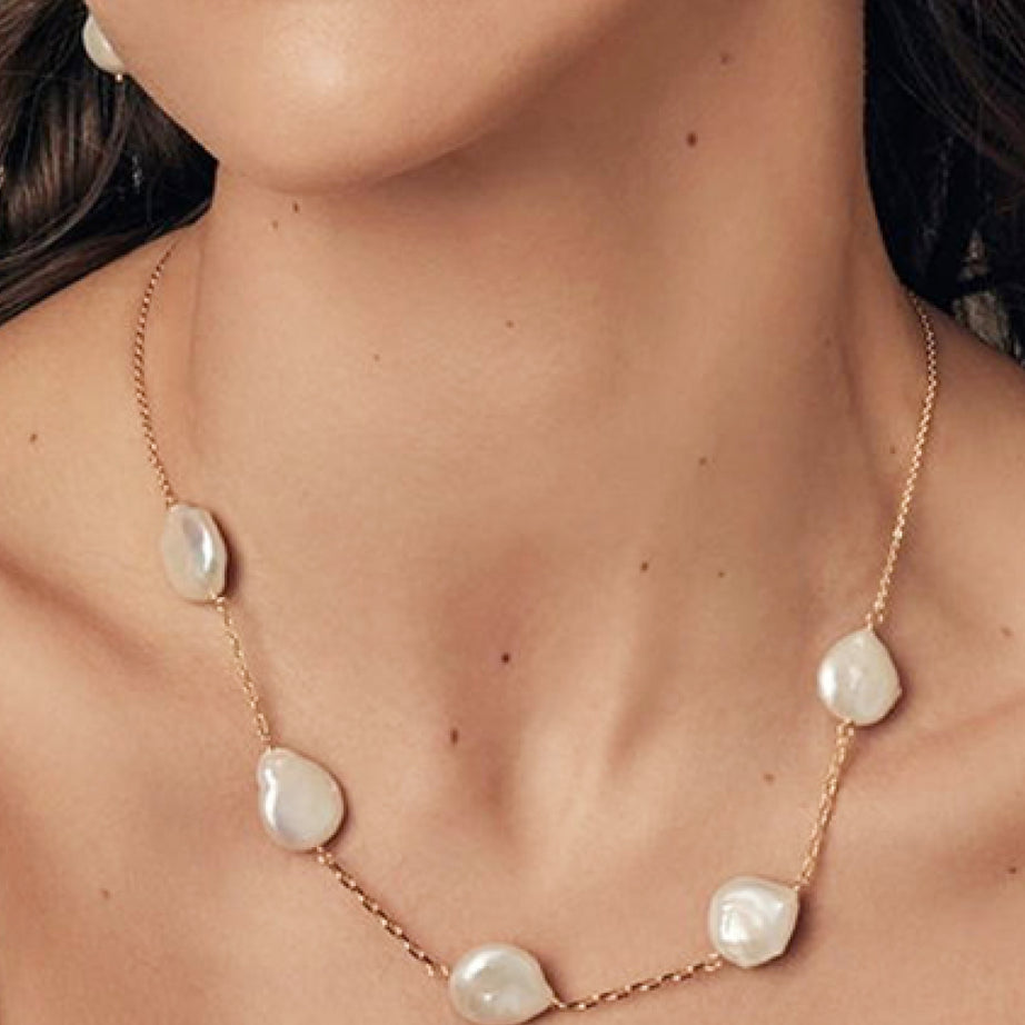 Freshwater Pearl Stainless Steel Necklace