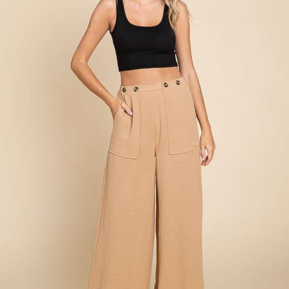 Culture Code Full Size High Waist Wide Leg Cargo Pants