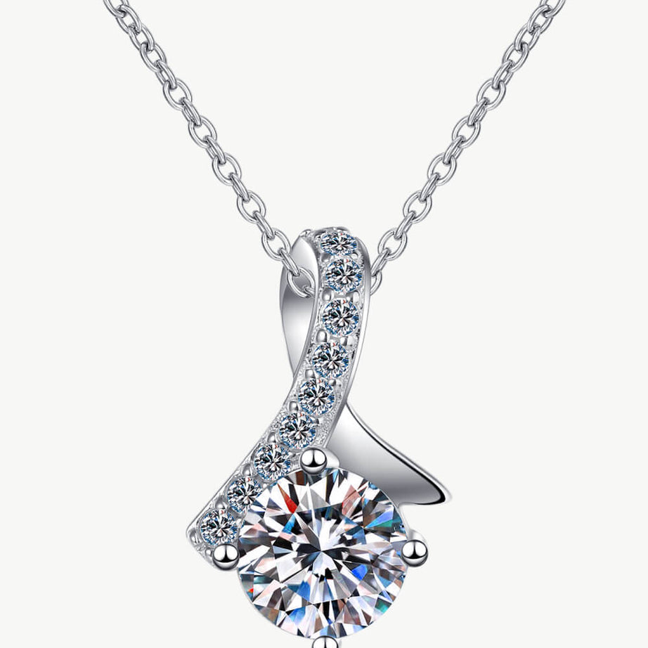 Unique and Chic Moissanite Pendant Necklace