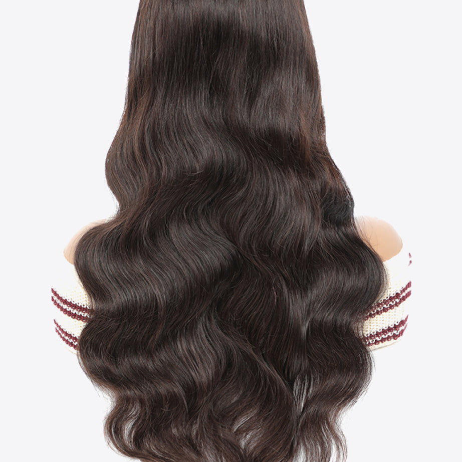 20" 13x4 Lace Front Wigs Body Wave Human Virgin Hair Natural Color 150% Density