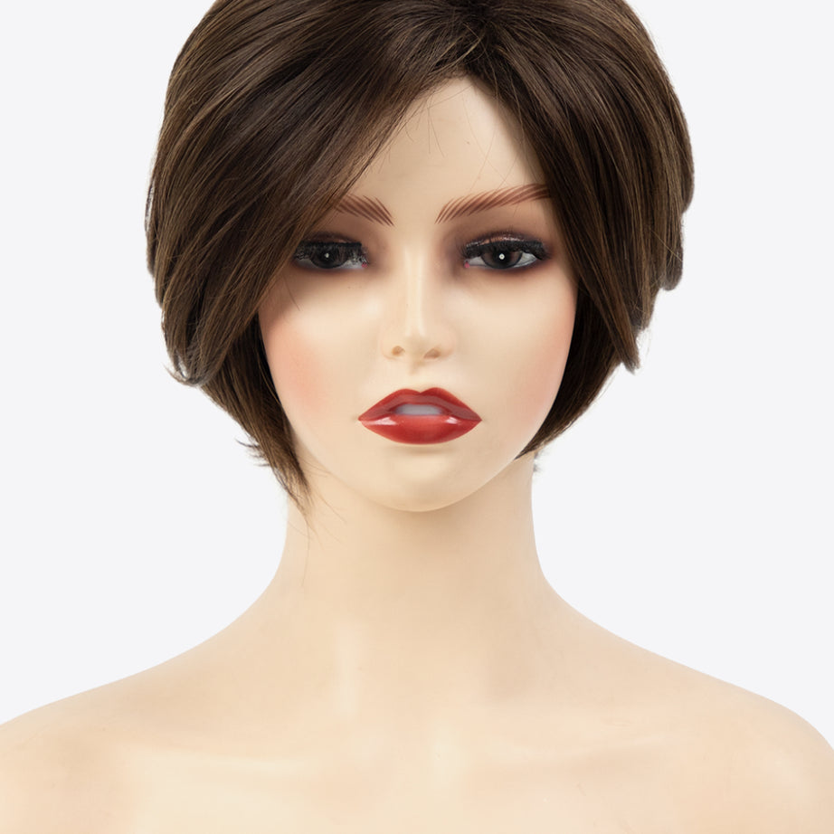 Synthetic Short Wave Bobo Wigs 5''