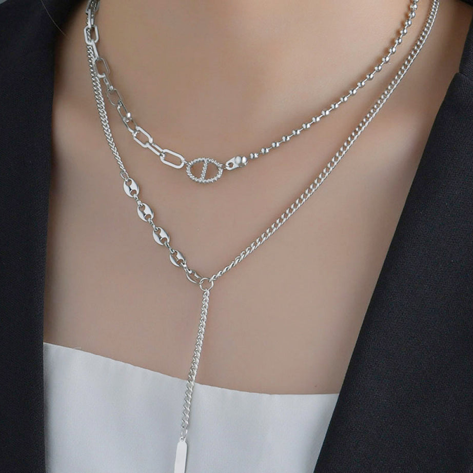 Stainless Steel Two-Piece Necklace Set