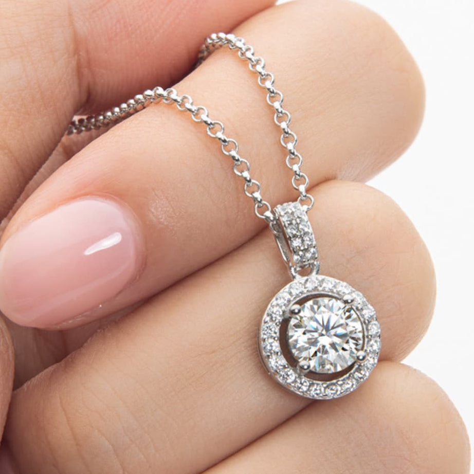 Zircon Pendant 925 Sterling Silver Necklace