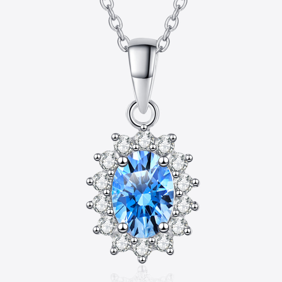 1 Carat Moissanite 925 Sterling Silver Necklace