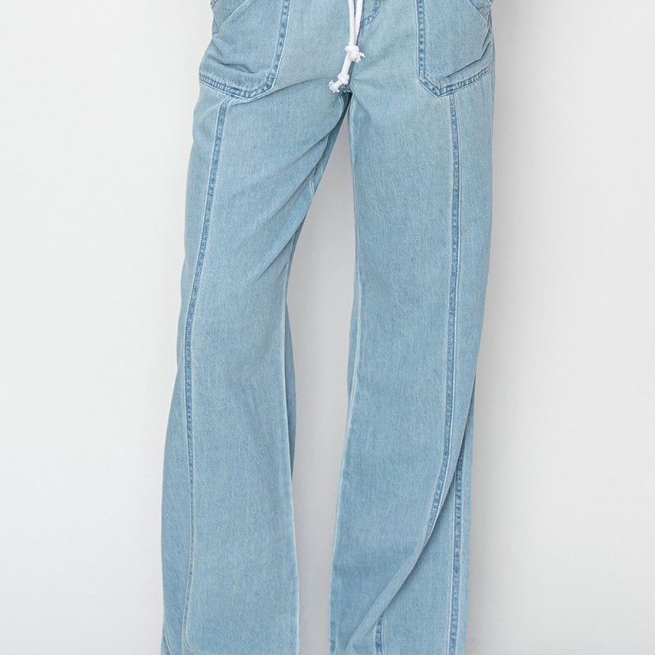 RISEN High Rise Straight Jeans