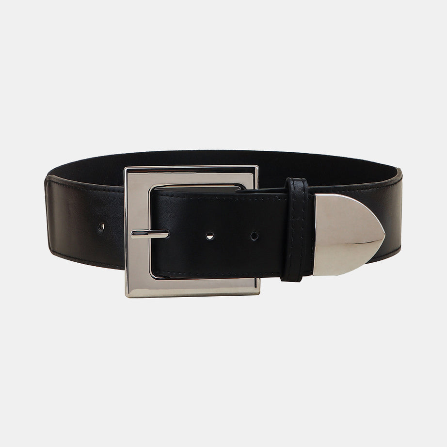 Zinc Alloy Buckle PU Leather Belt