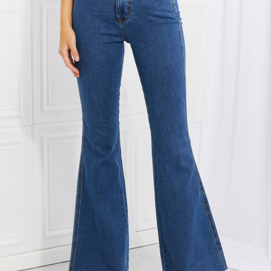 Judy Blue Ava Full Size Cool Denim Tummy Control Flare