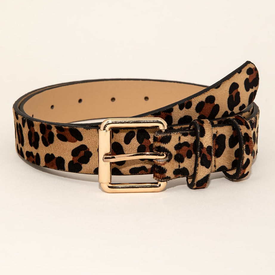 Leopard PU Leather Belt