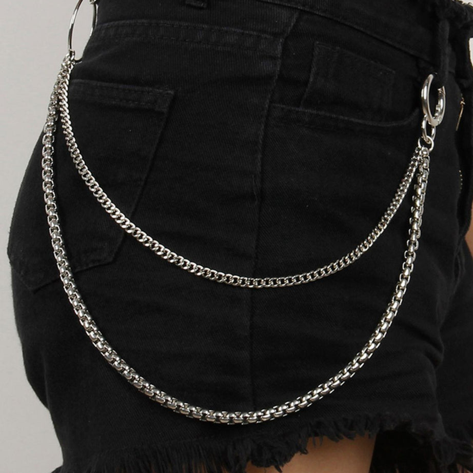 Double-Layered Metal Chain Belt