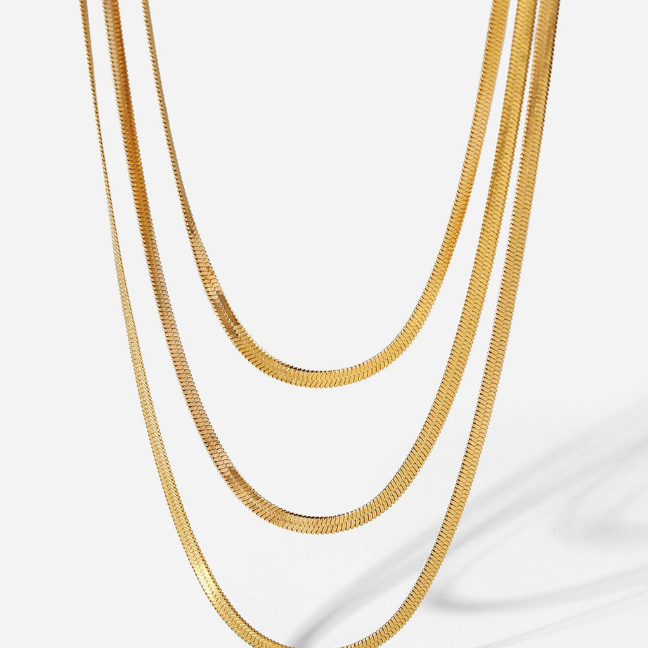 Triple-Layered Snake Chain Necklace