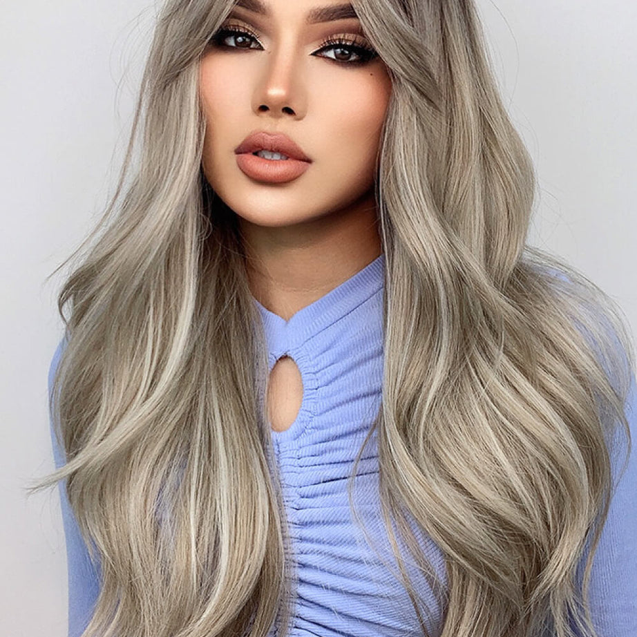 Full Machine Long Wave Wigs 26''