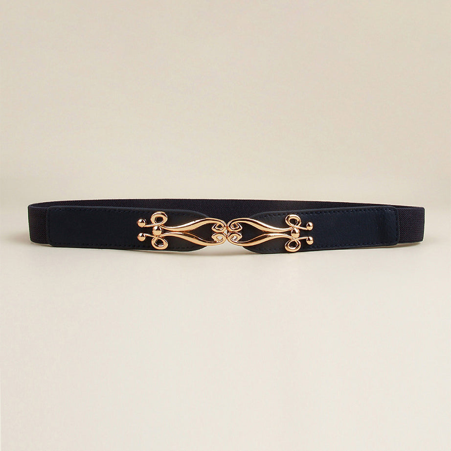 Alloy Buckle Elastic Belt