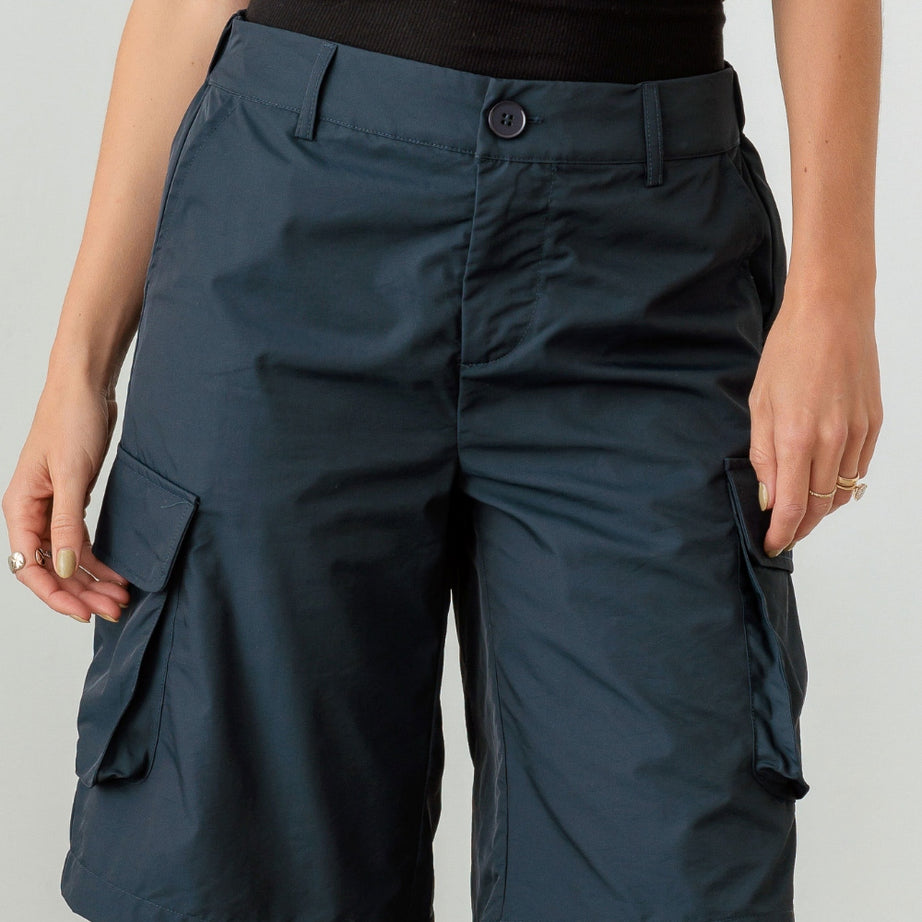 Le Lis Navy Cargo Bermuda Shorts