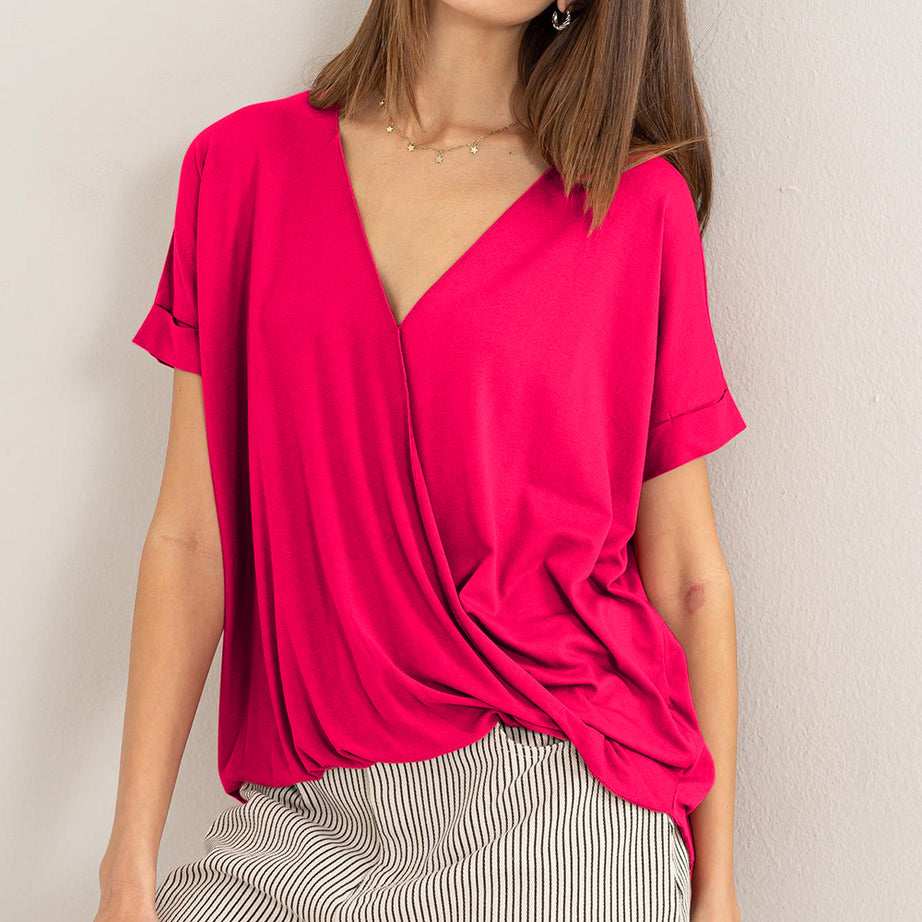 HYFVE Short Sleeve Surplice Top