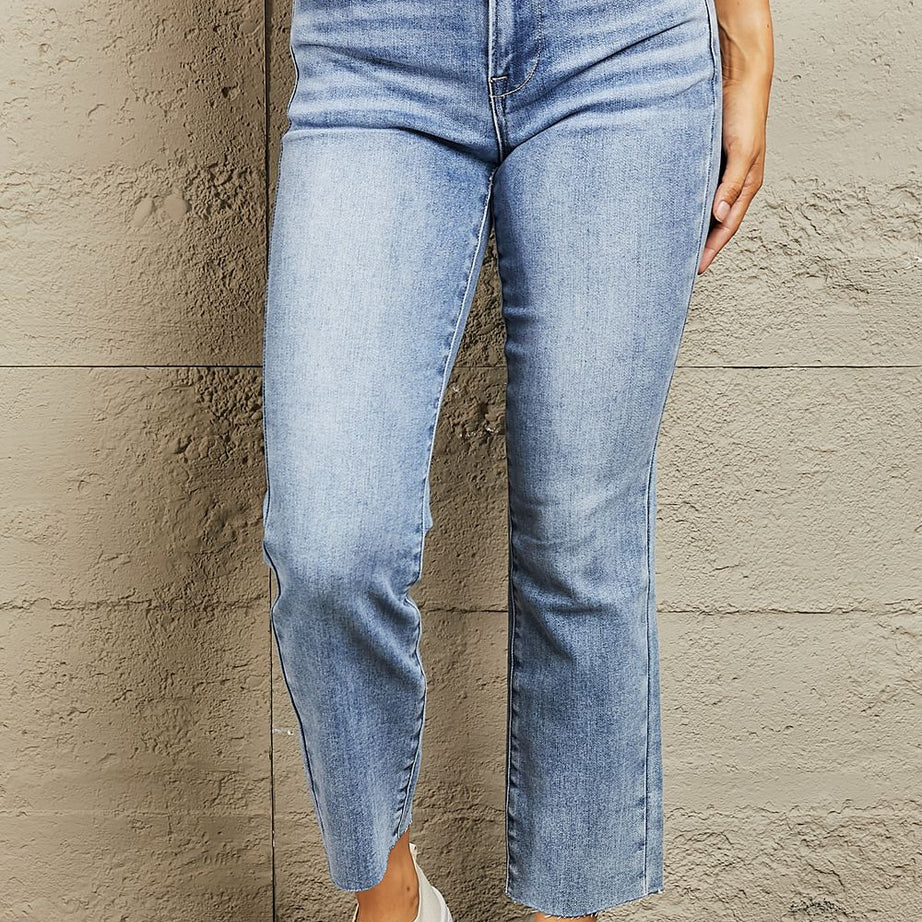 BAYEAS Mid Rise Cropped Slim Jeans