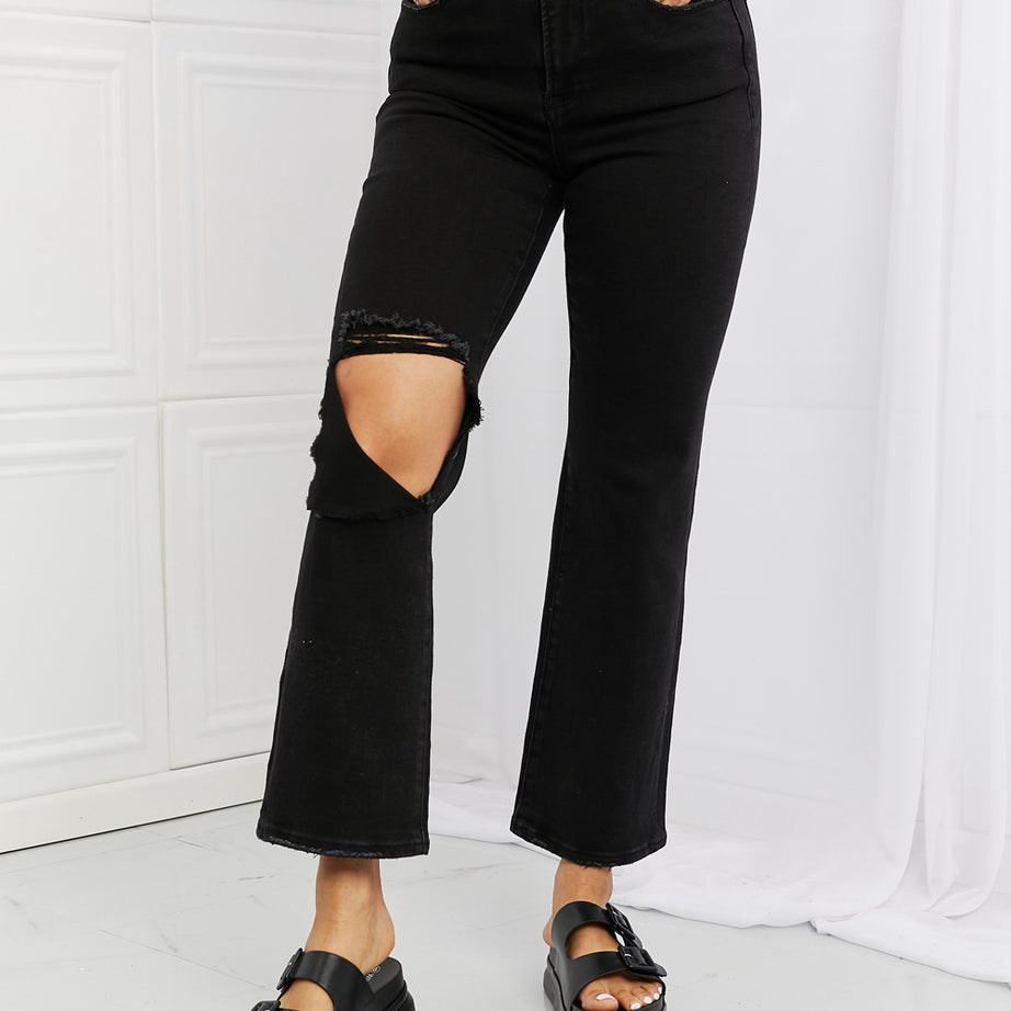 RISEN Full Size Yasmin Relaxed Distressed Jeans