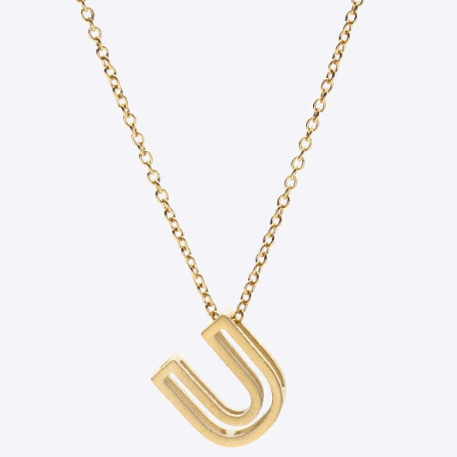 U to Z Letter Pendant Nekclace