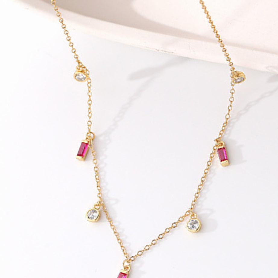 18K Gold Plated Multi-Charm Chain Necklace