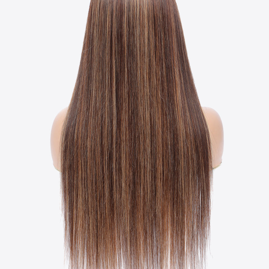 18" 160g  Highlight Ombre #P4/27 13x4 Lace Front Wigs Human Virgin Hair 150% Density