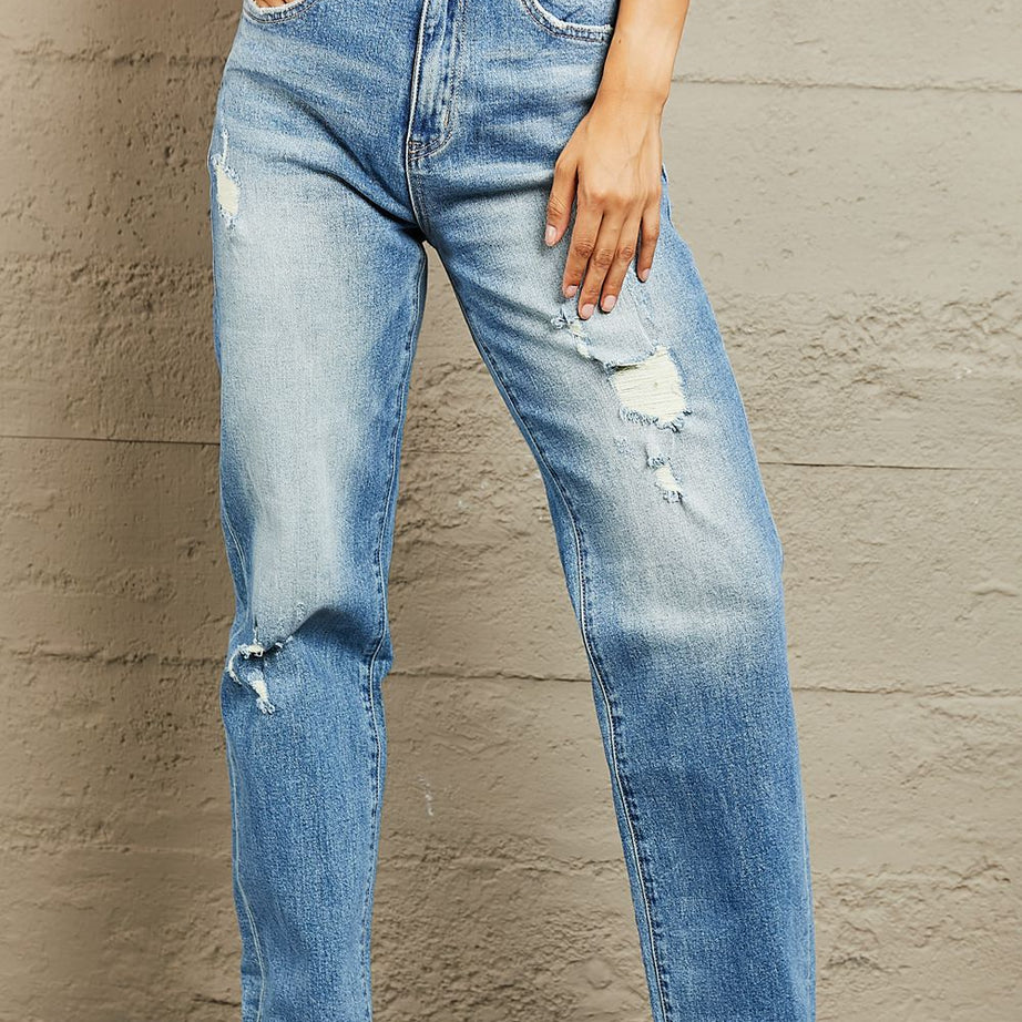 BAYEAS High Waisted Straight Jeans